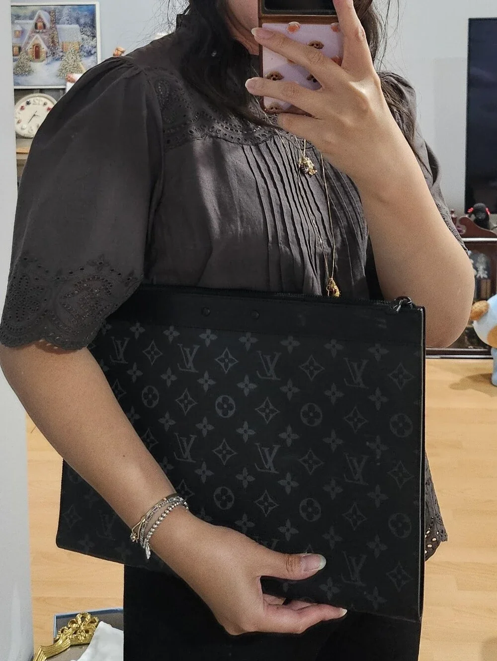 Louis Vuitton Monogram Eclipse Canvas Pochette Jour NM